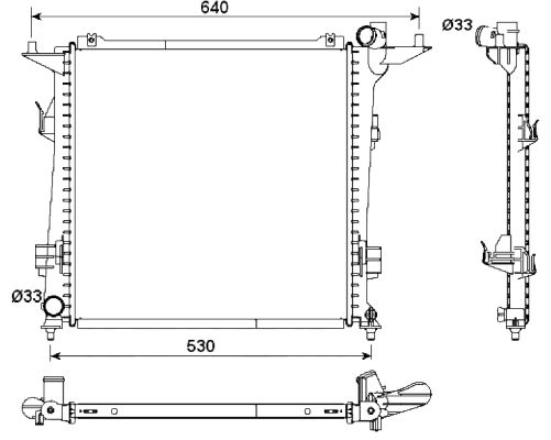 Radiator, engine cooling - 53164 NRF