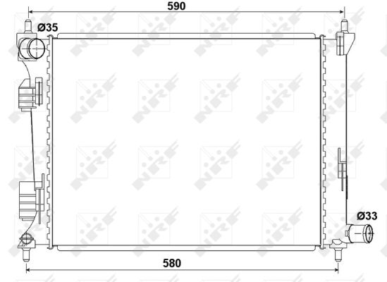 Radiator, engine cooling - 53166 NRF