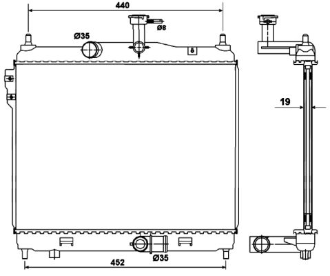 Radiator, engine cooling - 53169 NRF