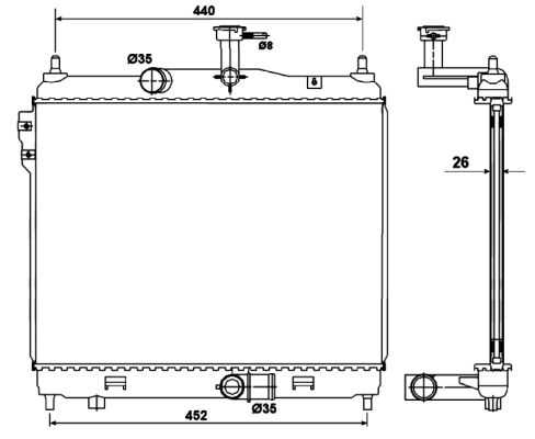 Radiatore, Raffreddamento motore - 53170 NRF