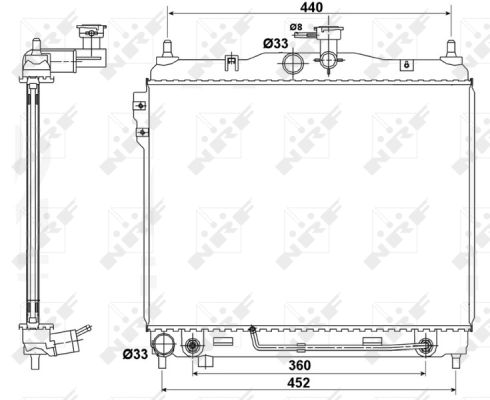 Radiatore, Raffreddamento motore - 53173 NRF