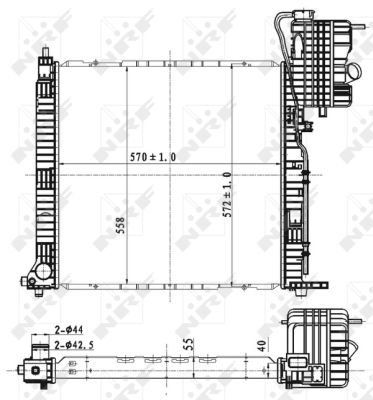 Radiatore, Raffreddamento motore - 53176 NRF