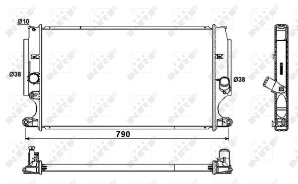 Radiator, engine cooling - 53181 NRF