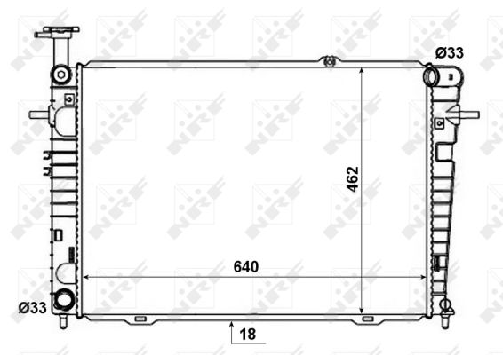 Radiator, engine cooling - 53192 NRF
