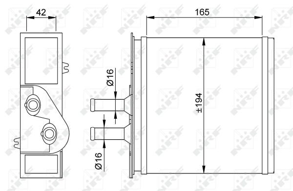 Heat Exchanger, interior heating - 53204 NRF