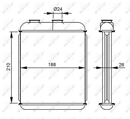 Heat Exchanger, interior heating - 53215 NRF