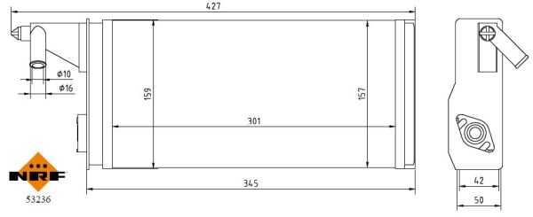 Heat Exchanger, interior heating - 53236A NRF