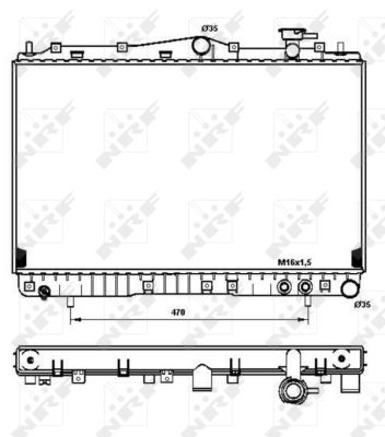 Radiatore, Raffreddamento motore - 53259 NRF