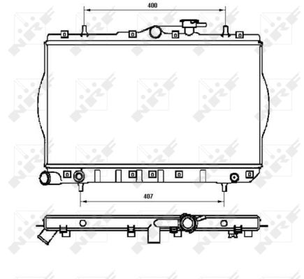 Radiatore, Raffreddamento motore - 53262 NRF