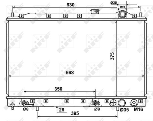 Radiatore, Raffreddamento motore - 53274 NRF