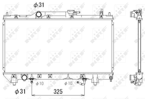 Radiator, engine cooling - 53278 NRF