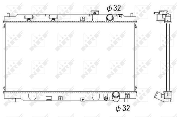 Radiator, engine cooling - 53284 NRF