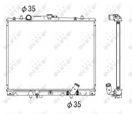 Radiator, engine cooling - 53285 NRF