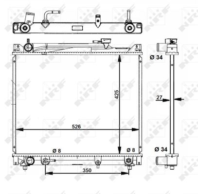Radiator, engine cooling - 53289 NRF