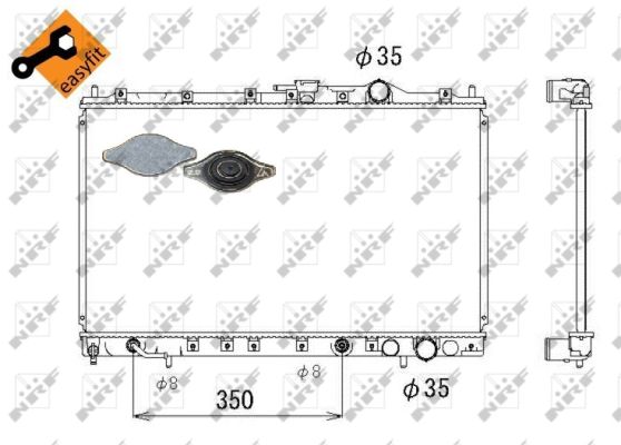 Radiatore, Raffreddamento motore - 53304 NRF