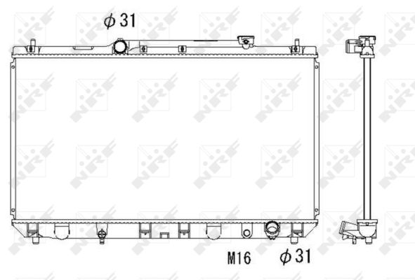 Radiator, engine cooling - 53307 NRF