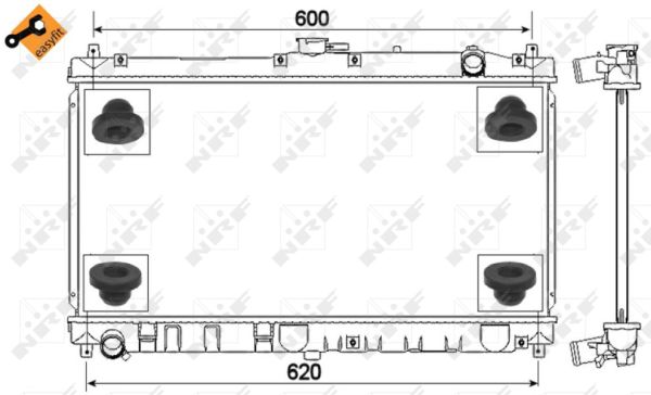 Radiator, engine cooling - 53317 NRF