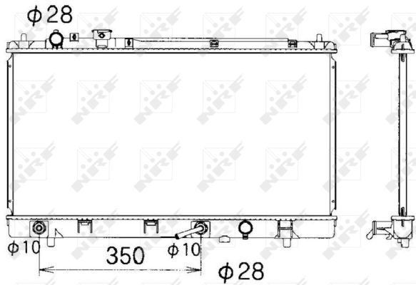 Radiator, engine cooling - 53340 NRF