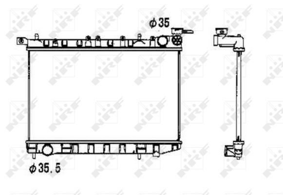 Radiator, engine cooling - 53341 NRF