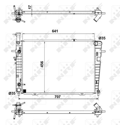 Radiator, engine cooling - 53342 NRF