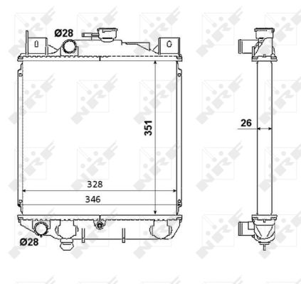 Radiator, engine cooling - 53350 NRF