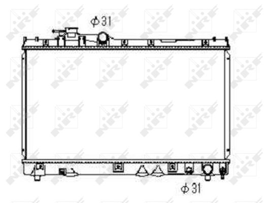 Radiator, engine cooling - 53352 NRF