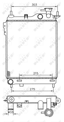 Radiator, engine cooling - 53359 NRF