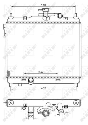 Radiator, engine cooling - 53360 NRF