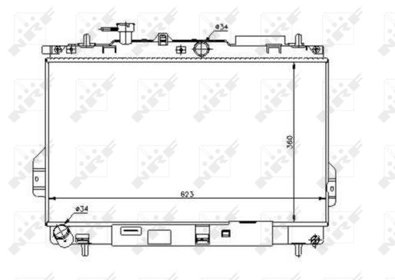 Radiator, engine cooling - 53362 NRF
