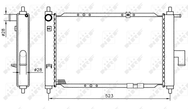 Radiator, engine cooling - 53375 NRF
