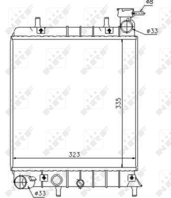 Radiatore, Raffreddamento motore - 53376 NRF
