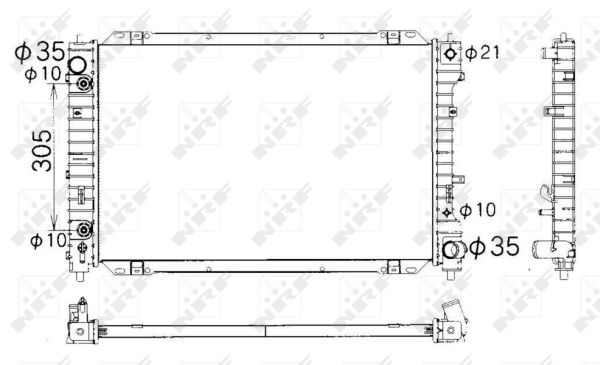Radiatore, Raffreddamento motore - 53378 NRF