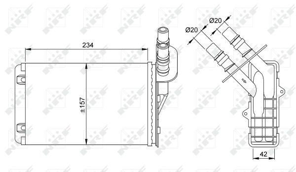 Heat Exchanger, interior heating - 53382 NRF