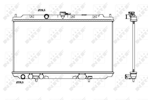 Radiator, engine cooling - 53387 NRF