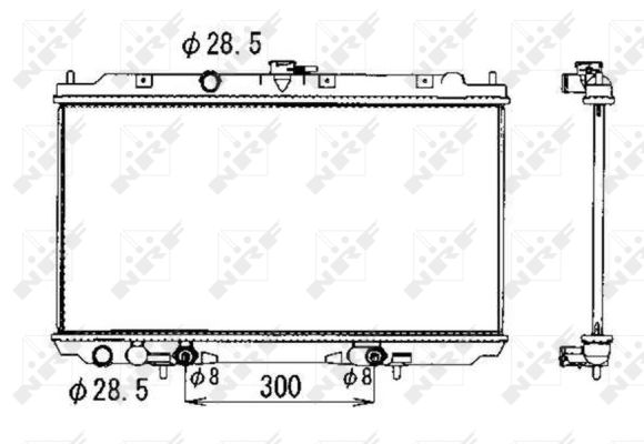 Radiator, engine cooling - 53390 NRF