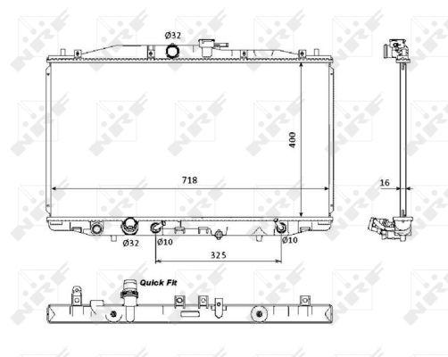 Radiatore, Raffreddamento motore - 53393 NRF