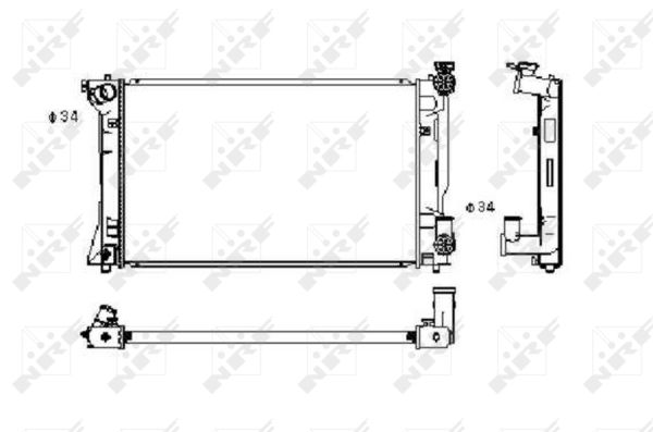 Radiator, engine cooling - 53394 NRF