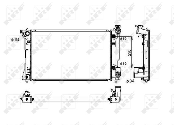 Radiator, engine cooling - 53395 NRF