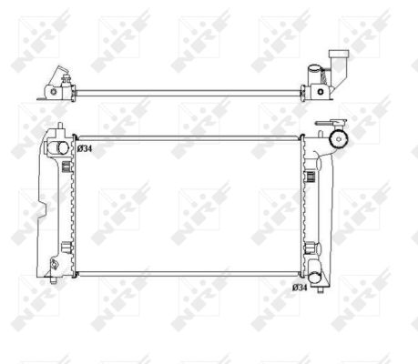 Radiator, engine cooling - 53397 NRF