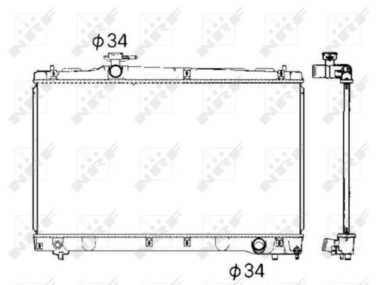 Radiator, engine cooling - 53401 NRF