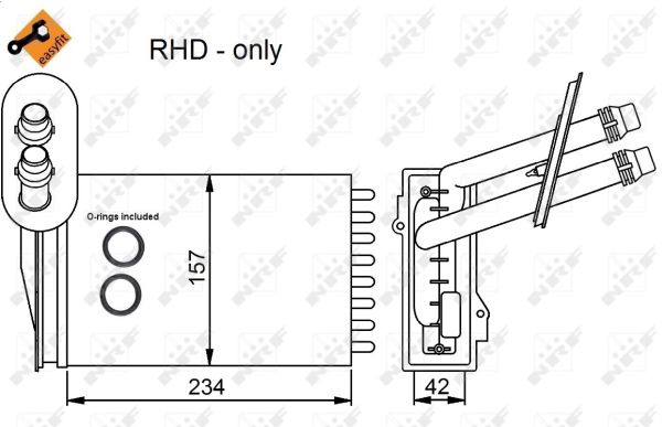 Heat Exchanger, interior heating - 53402 NRF