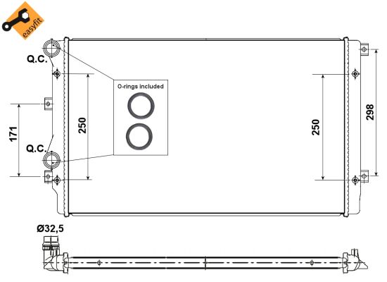 Radiator, engine cooling - 53406 NRF