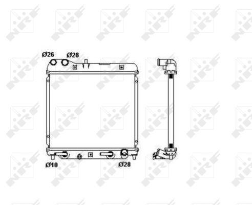 Radiator, engine cooling - 53408 NRF
