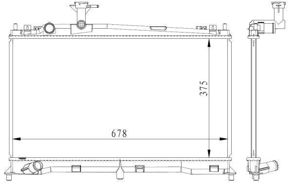 Radiator, engine cooling - 53411 NRF