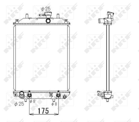 Radiator, engine cooling - 53414 NRF