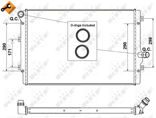Radiator, engine cooling - 53425 NRF