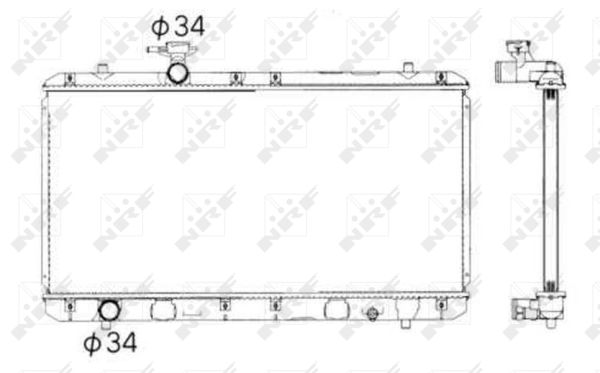 Radiator, engine cooling - 53428 NRF