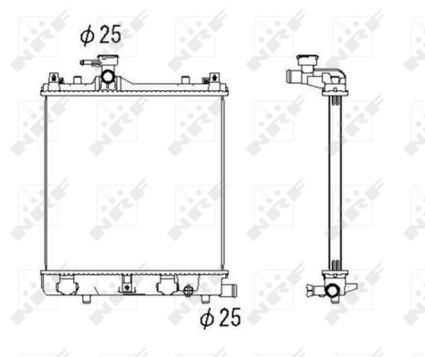 Radiator, engine cooling - 53430 NRF