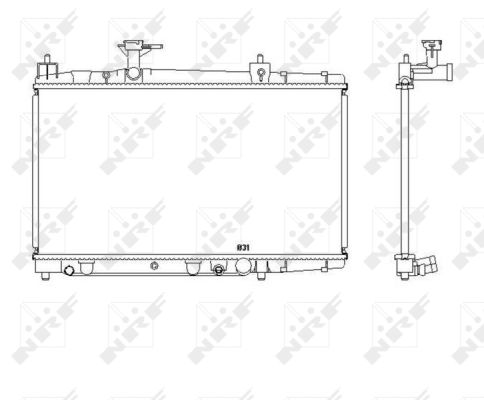 Radiator, engine cooling - 53448 NRF