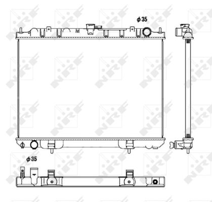 Radiator, engine cooling - 53450 NRF